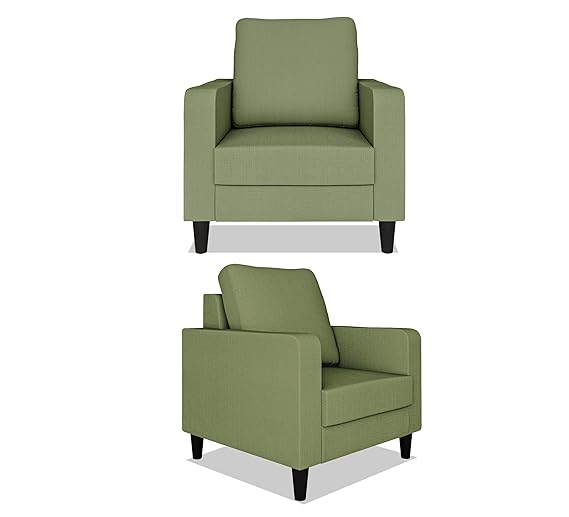 Adorn India Chandler Decent 3+1+1 5 Seater Sofa Set (Green) (3 Year Warranty)
