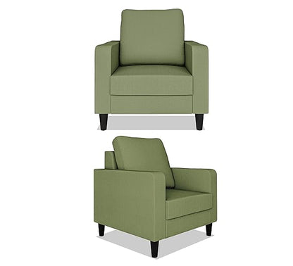 Adorn India Chandler Decent 3+1+1 5 Seater Sofa Set (Green) (3 Year Warranty)