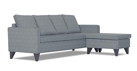Adorn India Jonas Decent L Shape 5 Seater Sofa Set RHS (Grey) (3 Year Warranty)