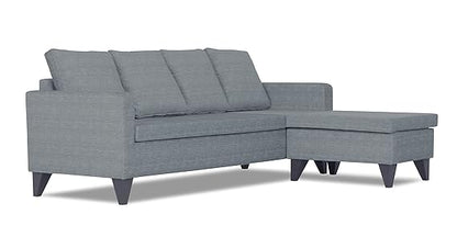 Adorn India Jonas Decent L Shape 5 Seater Sofa Set RHS (Grey) (3 Year Warranty)