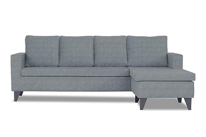 Adorn India Jonas Decent L Shape 5 Seater Sofa Set RHS (Grey) (3 Year Warranty)
