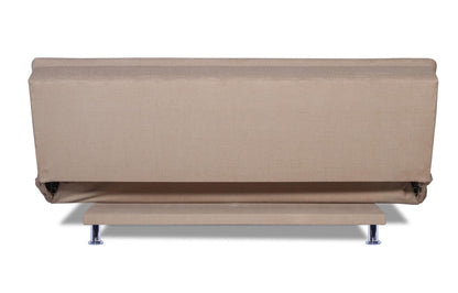 Adorn India Aspen Three Seater Sofa Cum Bed Single Tone Fabric (Beige) (3 Year Warranty)