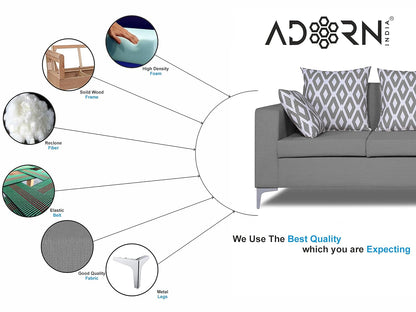 Adorn India Anigma Modular Sofa Set (Grey)