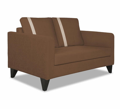 Adorn India Chandler Plus 2 Seater Sofa (Brown)