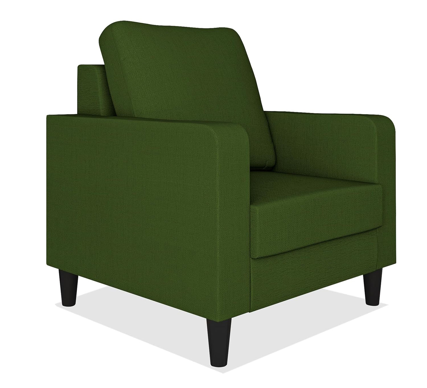 Adorn India Chandler Decent 1 Seater Sofa (Green) (3 Year Warranty)