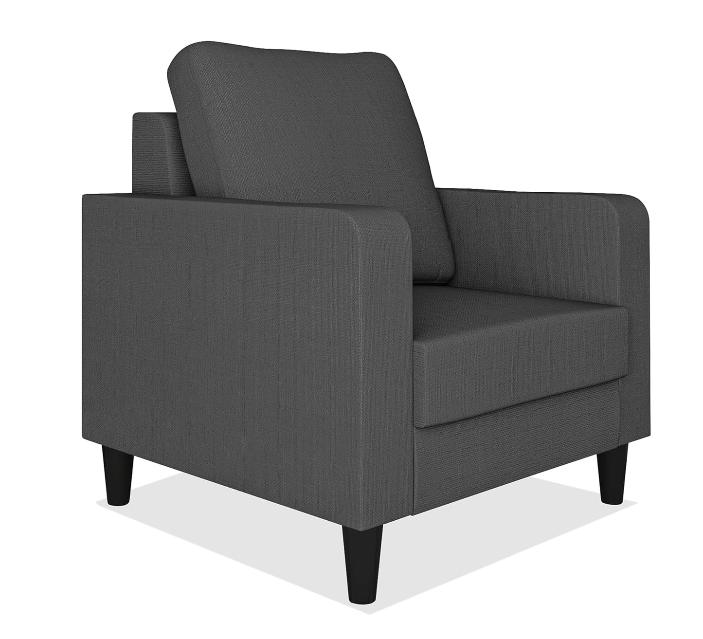 Adorn India Chandler Decent 1 Seater Sofa (Grey) (3 Year Warranty)