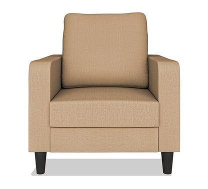 Adorn India Chandler Decent 1 Seater Sofa (Beige) (3 Year Warranty)