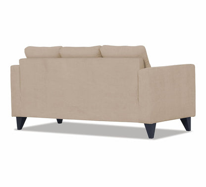 Adorn India Wood Chandler Plus 3 Seater Sofa (Beige), 3-Person Sofa