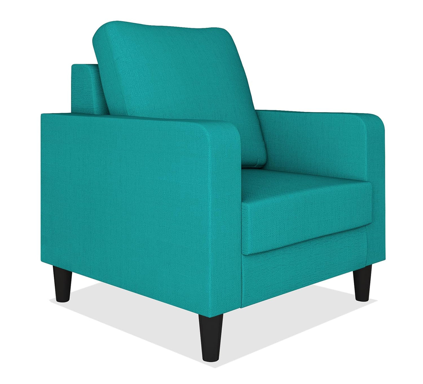 Adorn India Chandler Decent 1 Seater Sofa (Aqua Blue) (3 Year Warranty)