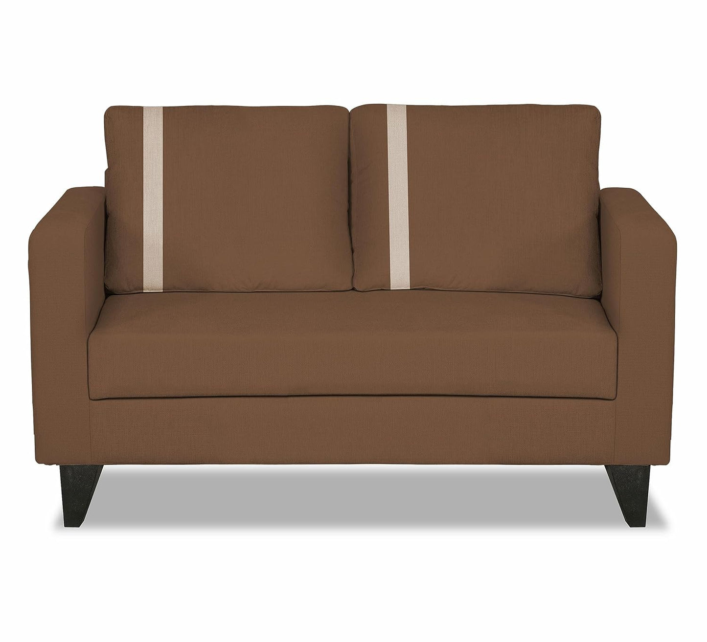 Adorn India Chandler Plus 2 Seater Sofa (Brown) (3 Year Warranty)