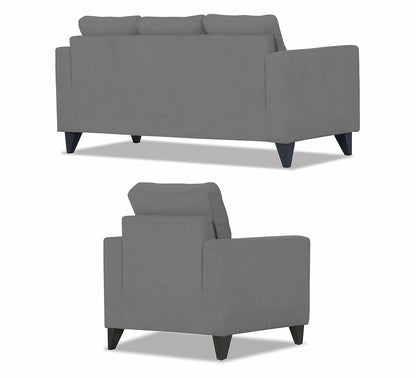 Adorn India Chandler Plus 3+1+1 5 Seater Sofa Set (Grey) (3 Year Warranty)