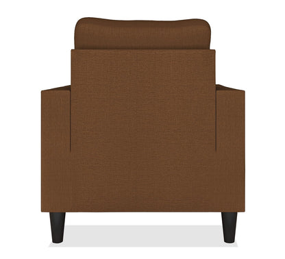 Adorn India Chandler Decent 1 Seater Sofa (Brown) (3 Year Warranty)