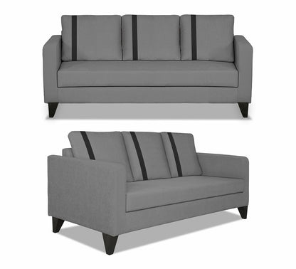 Adorn India Chandler Plus 3+2 5 Seater Sofa Set (Grey) (3 Year Warranty)