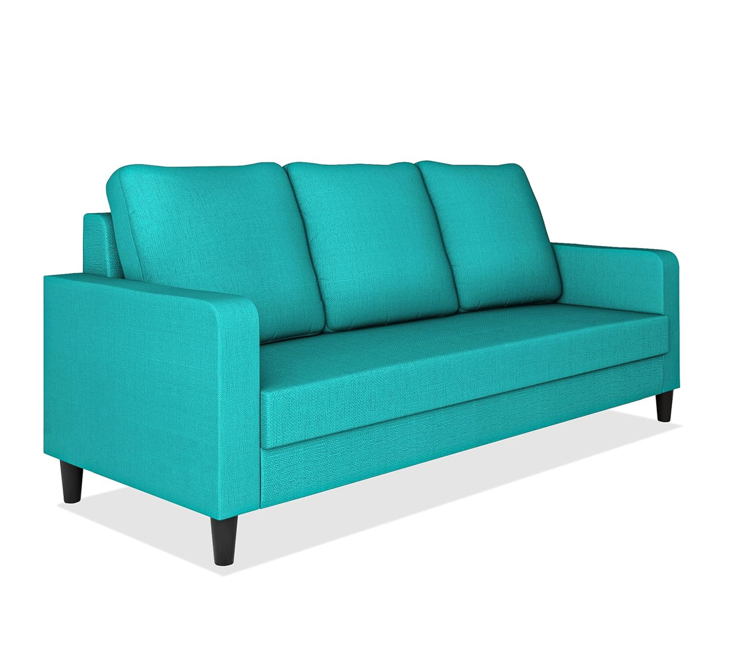 Adorn India Chandler Decent 3 Seater Sofa (Aqua Blue) (3 Year Warranty)