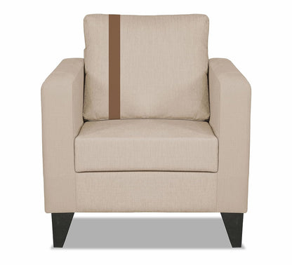 Adorn India Chandler Plus 1 Seater Sofa (Beige) (3 Year Warranty)