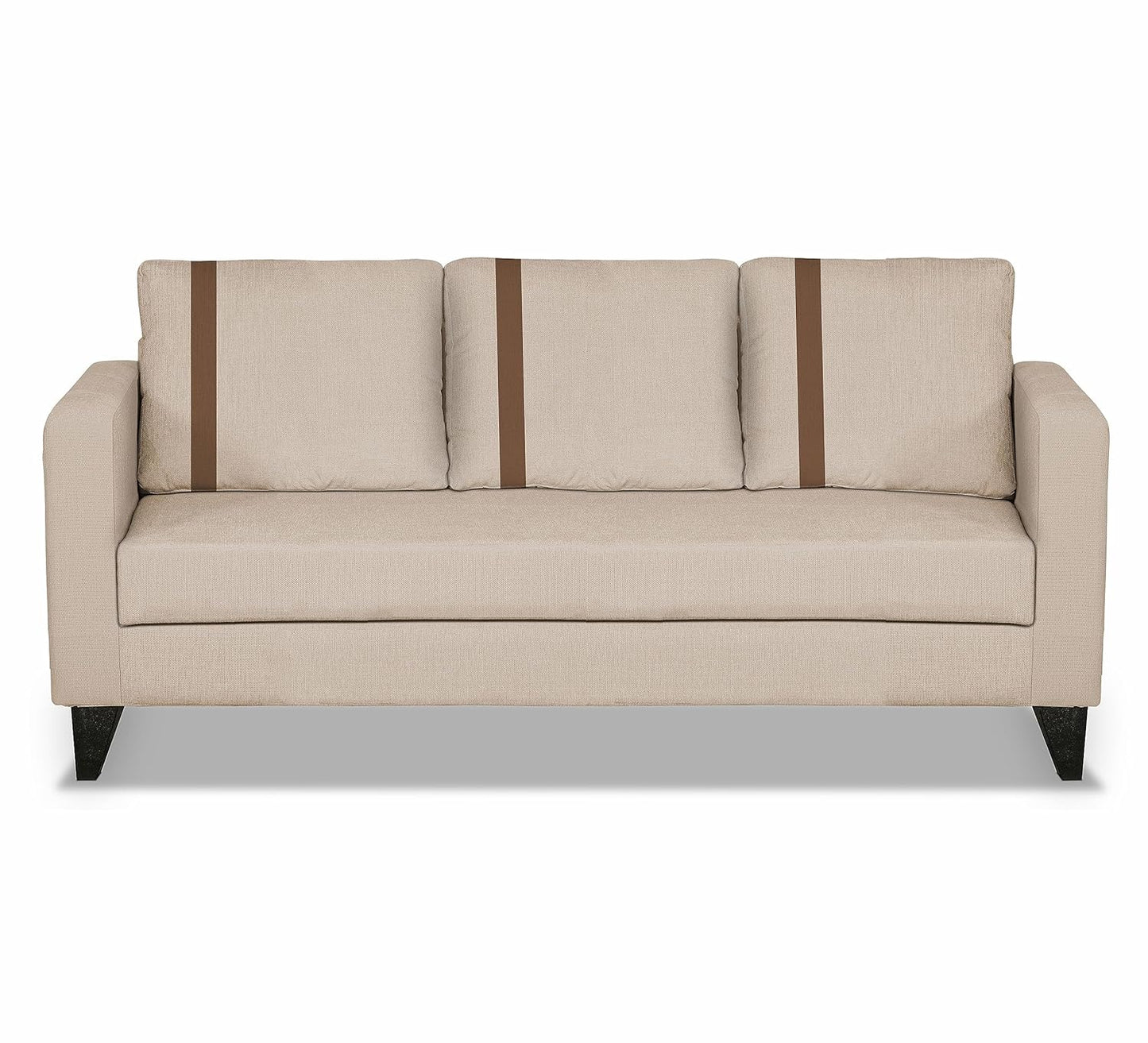 Adorn India Chandler Plus 3 Seater Sofa (Beige) (3 Year Warranty)