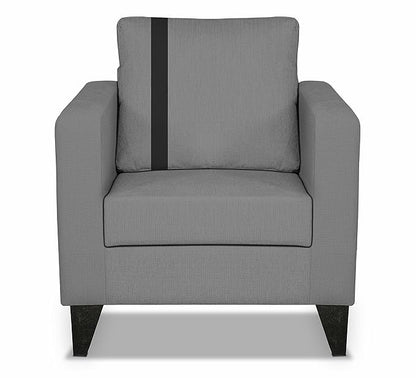 Adorn India Chandler Plus 1 Seater Sofa (Grey) (3 Year Warranty)