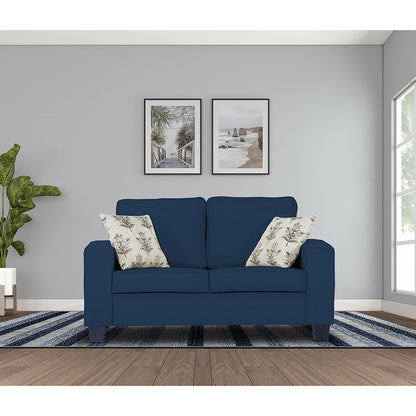 Adorn India Camden 2 Seater Sofa (Blue) (3 Year Warranty)
