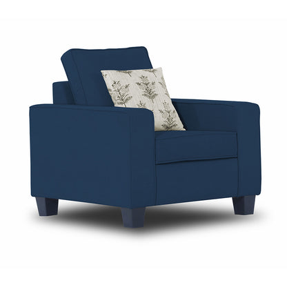 Adorn India Camden 1 Seater Sofa (Blue) (3 Year Warranty)