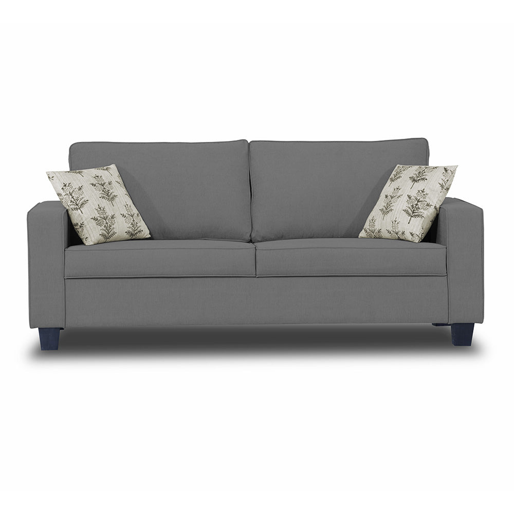 Adorn India Camden 3 Seater Sofa (Grey) (3 Year Warranty)