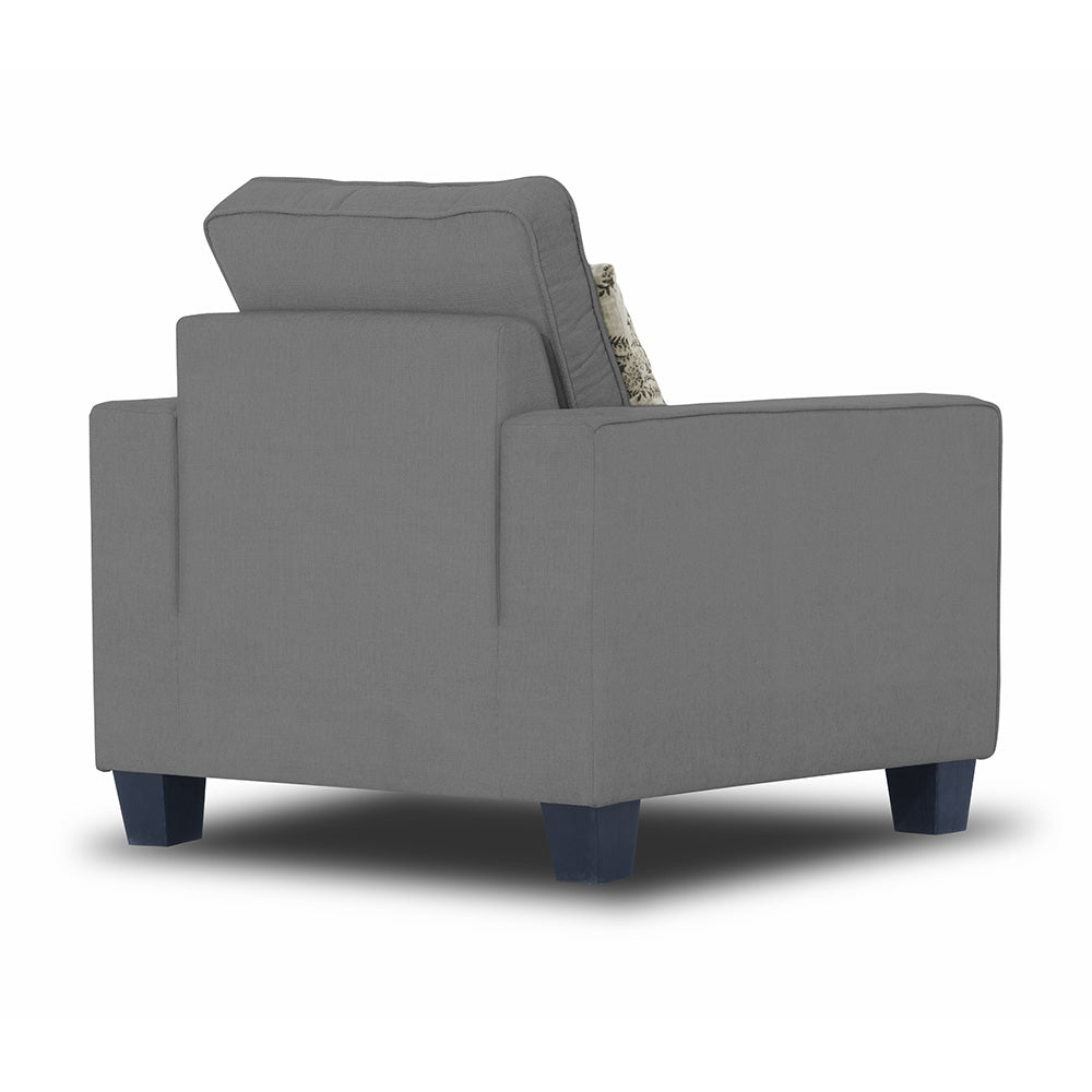 Adorn India Camden 1 Seater Sofa (Grey) (3 Year Warranty)