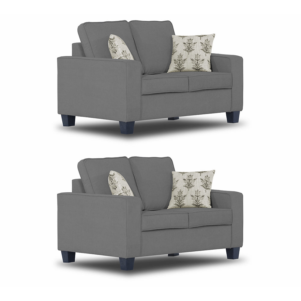 Adorn India Camden 3+2 5 Seater Sofa Set (Grey) (3 Year Warranty)