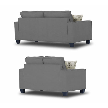 Adorn India Camden 3+2 5 Seater Sofa Set (Grey) (3 Year Warranty)