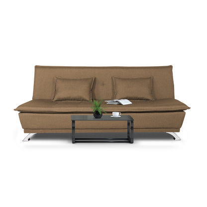 Adorn India Arden 4 Seater Sofa Cum Bed 4 x 6 (Camel) (3 Year Warranty)