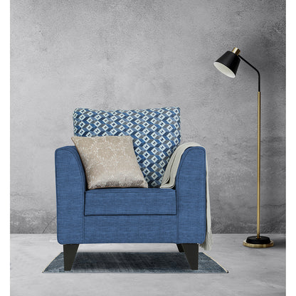 Adorn India Tornado Bricks 1 Seater Sofa (Blue)