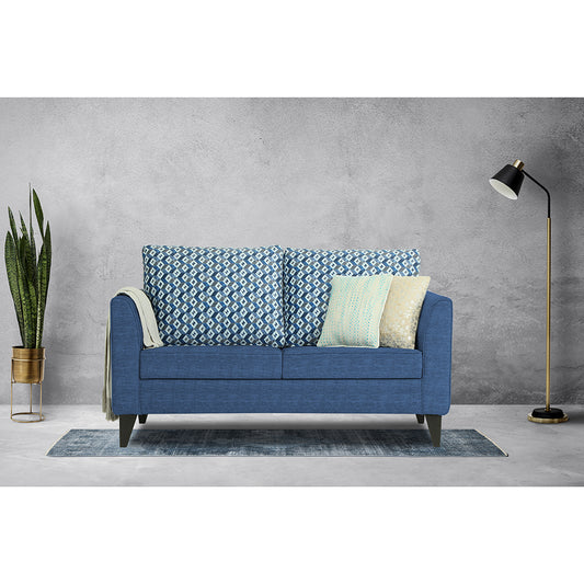 Adorn India Tornado Bricks 2 Seater Sofa (Blue)