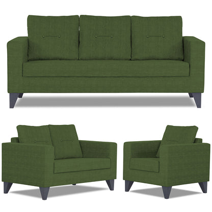 Adorn India Hallton Tufted 3+2+1 6 Seater Sofa Set (Green) (3 Year Warranty)