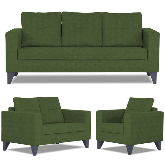 Adorn India Hallton Tufted 3+2+1 6 Seater Sofa Set (Green) (3 Year Warranty)