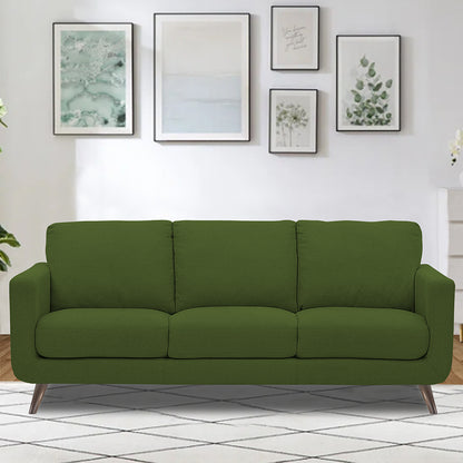 Adorn India Damian 3 Seater Sofa (Green) (3 Year Warranty)