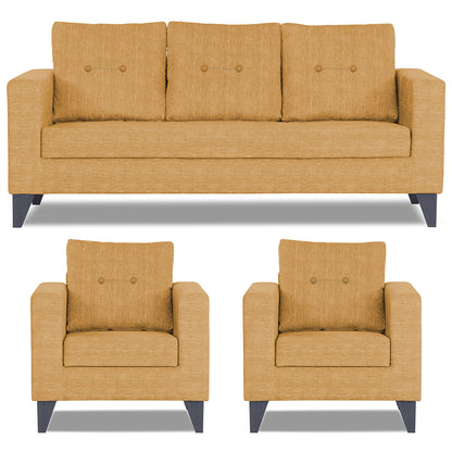 Adorn India Hallton Tufted 3-1-1 Five Seater Sofa Set (Beige) (3 Year Warranty)