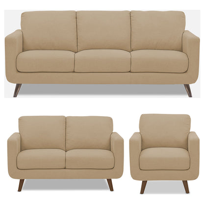 Adorn India Damian 3+2+1 6 Seater Sofa Set (Beige) (3 Year Warranty)