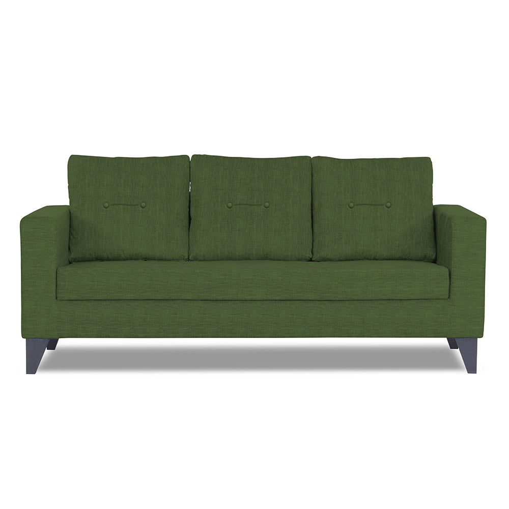 Adorn India Hallton Tufted 3 Seater Sofa (Green) (3 Year Warranty)