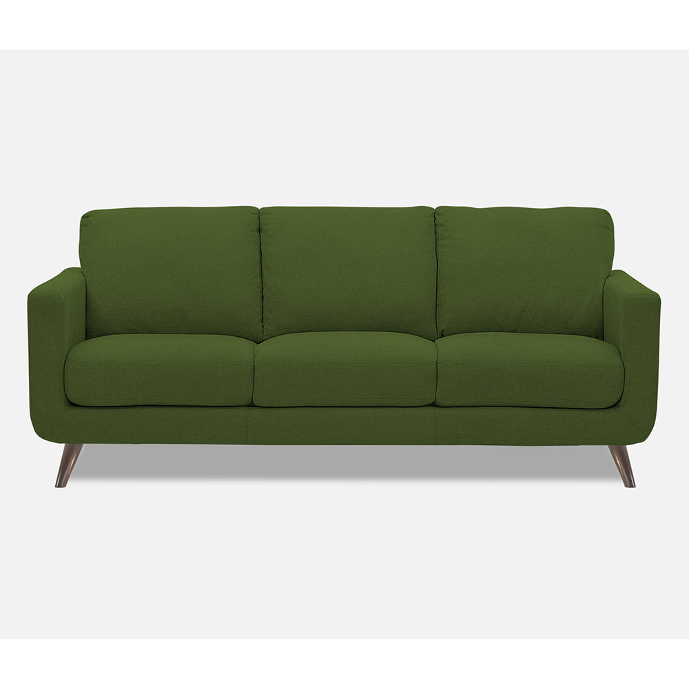 Adorn India Damian 3 Seater Sofa (Green) (3 Year Warranty)
