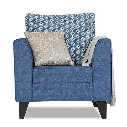 Adorn India Tornado Bricks 1 Seater Sofa (Blue)