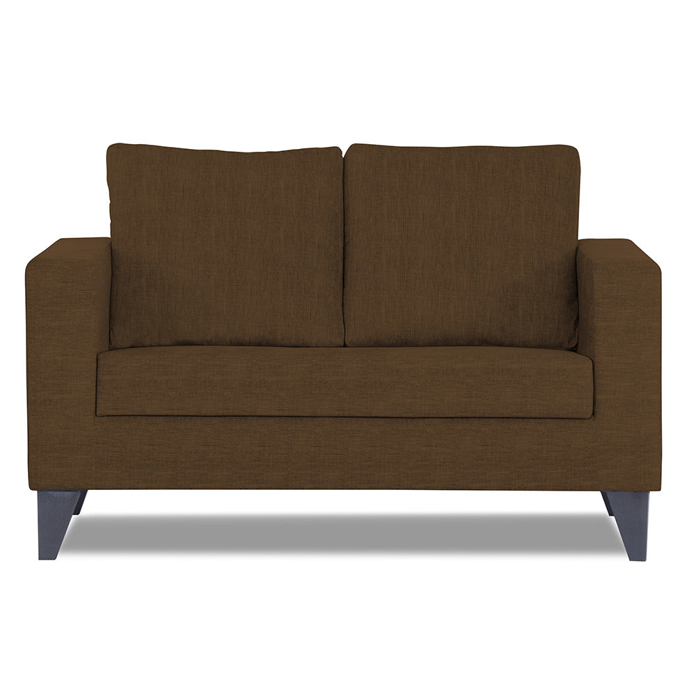 Adorn India Wood Hallton Plain 2 Seater Sofa (Brown) (3 Year Warranty)