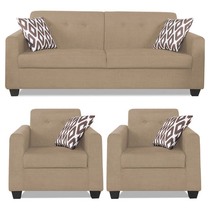Adorn India Blazer Plus 3+1+1 5 Seater Sofa Set (Beige)