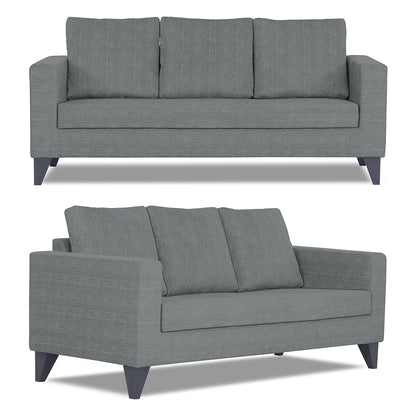 Adorn India Hallton Plain 3+2 5 Seater Sofa Set (Grey) (3 Year Warranty)
