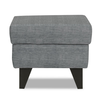 Adorn India Christopher 1 Seater Wing Chair Decent with Puffy (Grey)