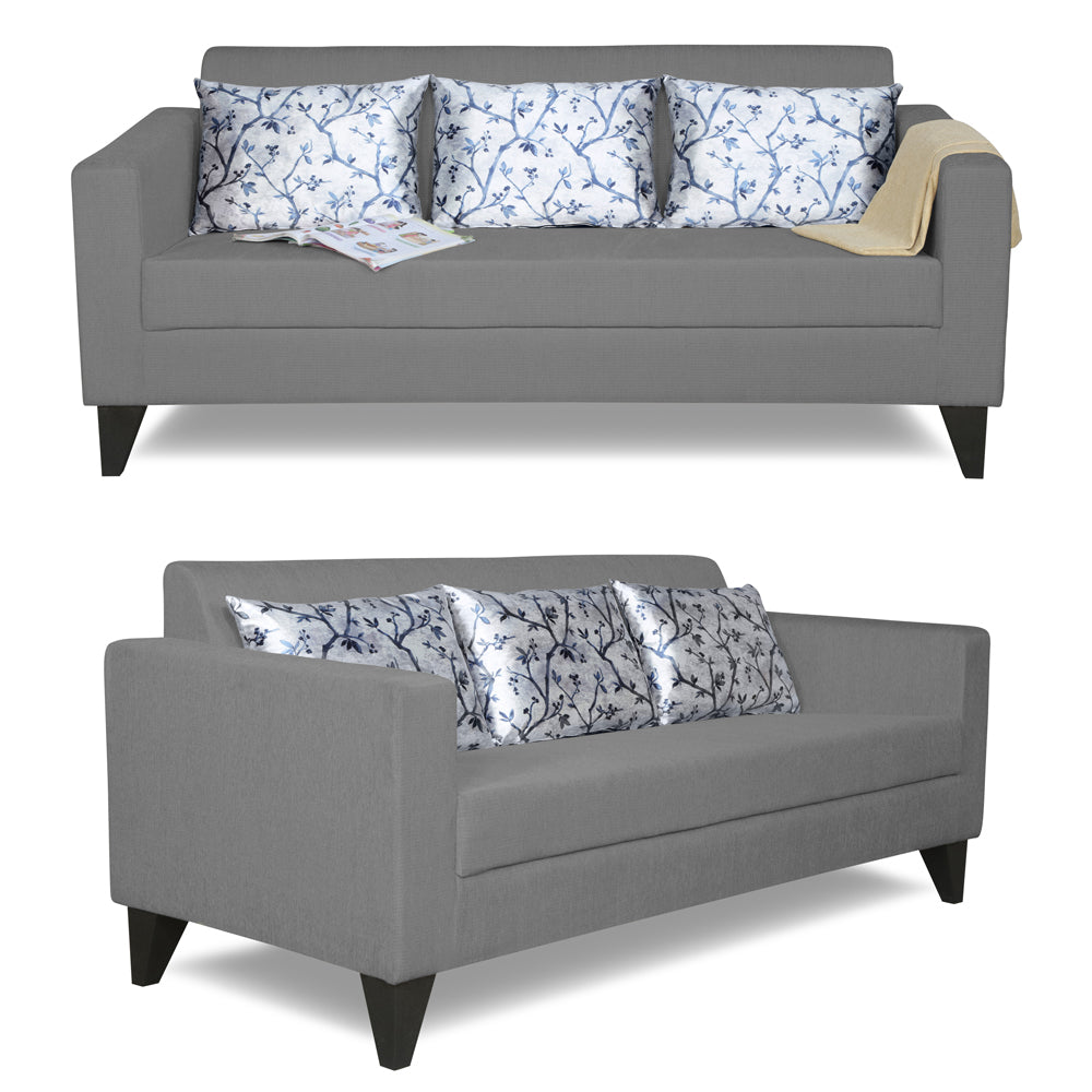 Adorn India Bladen 3-1-1 Five Seater Sofa Set(Grey)