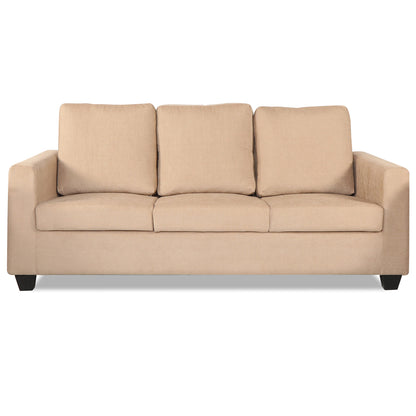 Adorn India Russell 3 Seater Sofa (Beige, Wood)