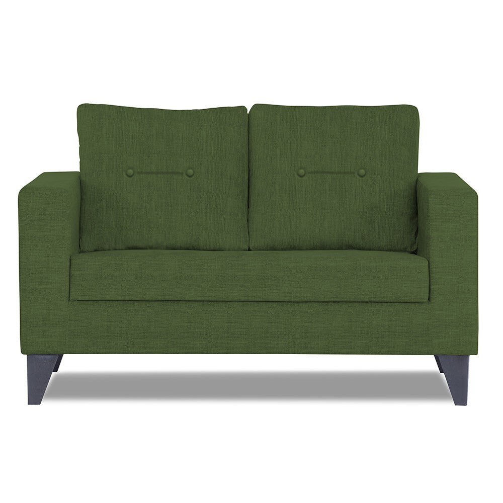 Adorn India Hallton Tufted 2 Seater Sofa (Green) (3 Year Warranty)