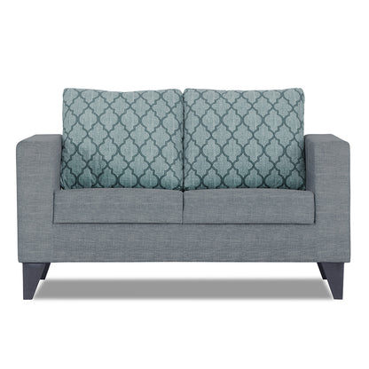 Adorn India Straight line Plus Blossom 2 Seater Sofa (Grey) (3 Year Warranty)