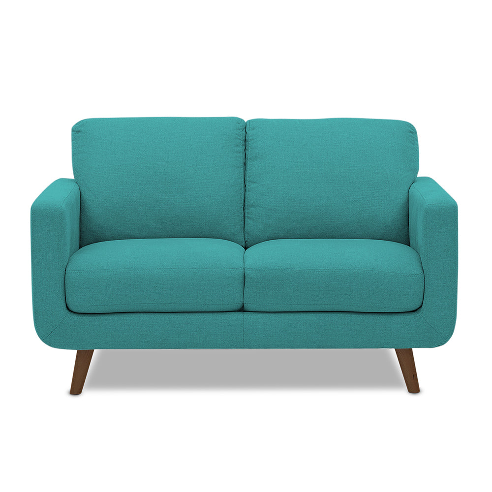 Adorn India Damian 2 Seater Sofa (Aqua Blue) (3 Year Warranty)