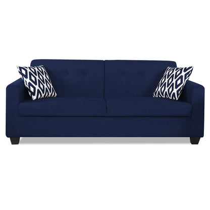 Adorn India Blazer Plus 3 Seater Sofa (Blue)