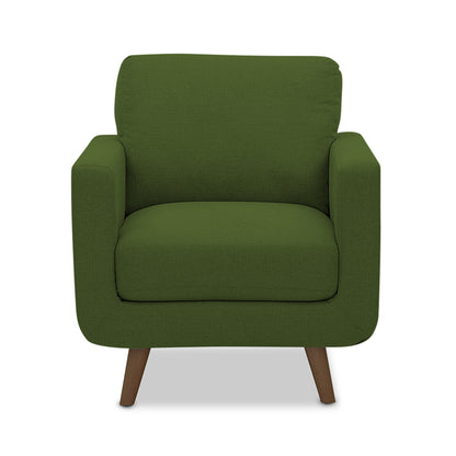 Adorn India Damian 1 Seater Sofa (Green) (3 Year Warranty)