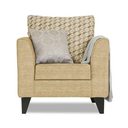 Adorn India Tornado Bricks 1 Seater Sofa (Beige)